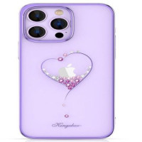 Kingxbar Aizmugurējais vāciņš Kingxbar Apple iPhone 14 Pro Max Wish Series case crystals Purple