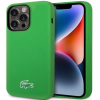Lacoste Aizmugurējais vāciņš Lacoste Apple iPhone 15 Pro Max 6.7 Liquid Silicone Microfiber Croc Logo Magsafe Back Cover Green
