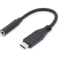 Digitus Rūteris Digitus  USB Type-C Audio adapter cable, Type-C - 3.5mm M/F, 0.2m, Audio input/output, Version 3.1 AK-300321-002-S	 Black, 3.5mm, Type-C