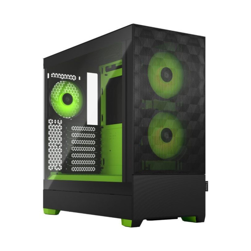 Fractal Design Datoru korpusi Fractal Design  Pop Air RGB Green Core TG Clear Tint, ATX, mATX, Mini ITX, Power supply included No