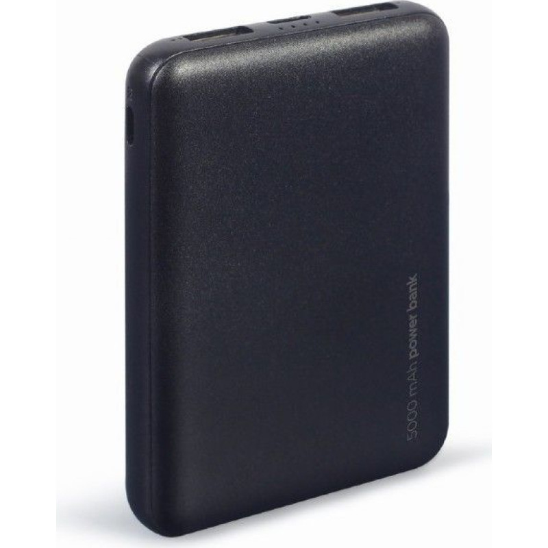Gembird Ārējais akumulators Gembird  Power Bank PB05-02 5000 mAh, Black, 10 W