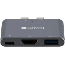 Canyon Parveidotājs Canyon  DS-1 Multiport Docking Station with 3 port Space Gray
