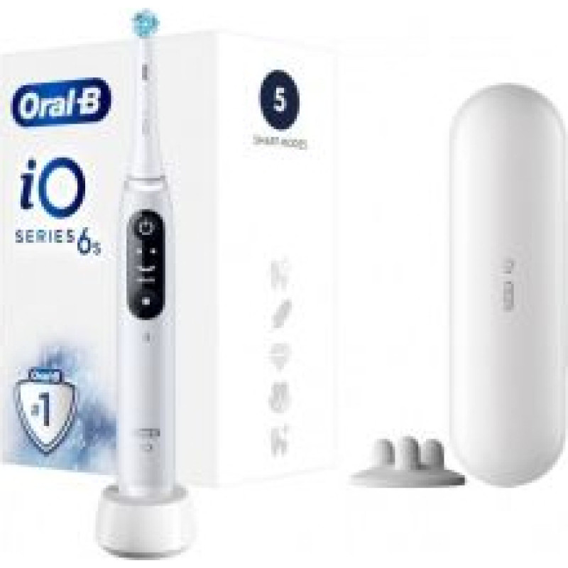 Oral-B Zobu birste Oral-B  Electric Toothbrush | iO6 | Rechargeable | For adults | Number of brush heads included 1 | Number of teeth brushing modes 5 | White