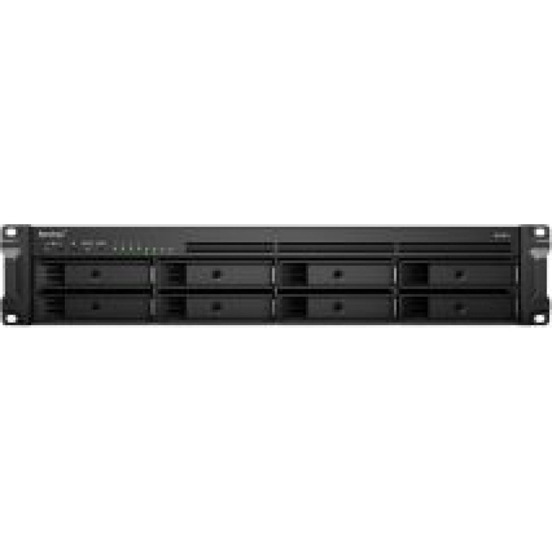Synology Zibatmiņa Synology  Rack NAS RS1221+ Up to 8 HDD/SSD Hot-Swap, Ryzen V1500B Quad Core, Processor frequency 2.2 GHz, 4 GB, DDR4, RAID 0,1,5,6,10,Hybrid, 4x1GbE, 2xUSB 3.2 Gen 1, 1x eSATA, 1x PCIe