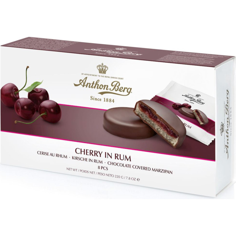 Anthon Berg šokolādes konfektes ar ķiršiem rumā 220g