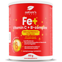 Nature's finest Iron + B-komplex+vitamin C. Augstas absorbcijas dzels glukonāta, C un B grupas vitmaīnu komplekss. Bez cukura. 150g