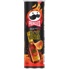 PRINGLES Hot Ones Rojo mērces garšas kartupeļu čipsi 158g