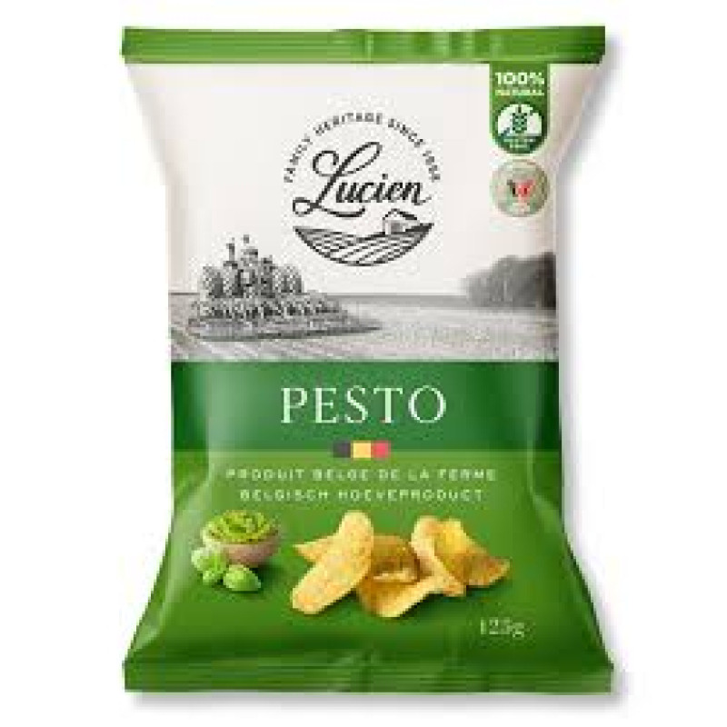 Lucien Classic kartupeļu čipsi ar pesto garšu 125g