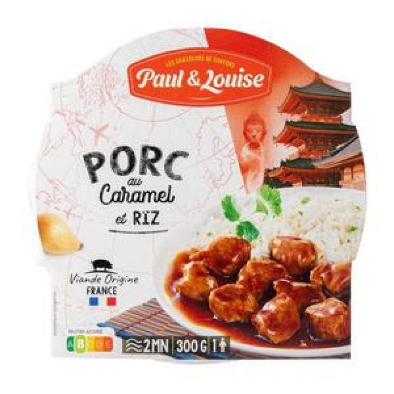 PAUL & LOUISE karamelizēta cūkgaļa ar rīsiem 300g