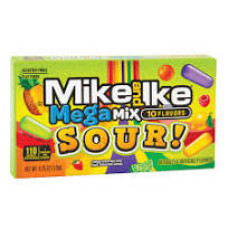 MIKE AND IKE Mega Mix Sour košļājamās konfektes 120g