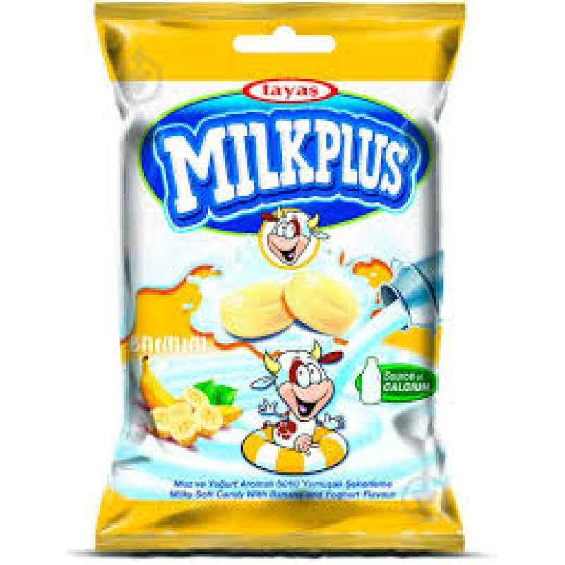TAYAS MILKPLUS košļājamās konfektes ar banānu garšu 170g