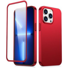 Joyroom Aizmugurējais vāciņš Joyroom  Joyroom 360 Full Case front and back cover for iPhone 13 Pro Max + tempered glass screen protector red (JR-BP928 red)