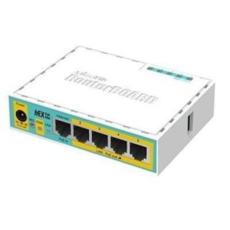 Mikrotik Rūteris Mikrotik  NET ROUTER 10/100M 5PORT HEX/POE LITE RB750UPR2