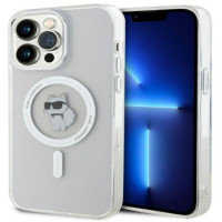 Karl Lagerfeld Aizmugurējais vāciņš Karl Lagerfeld Apple iPhone 15 Pro Max IML Choupette MagSafe Case Transparent