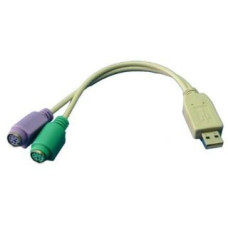 Logilink Kabelis Logilink  Adapter USB to PS/2 x2 : 2x Mini DIN 6-pin FM, USB M