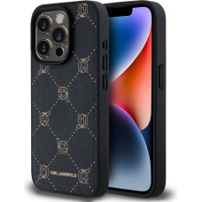 Karl Lagerfeld Aizmugurējais vāciņš Karl Lagerfeld - Karl Lagerfeld PU Karl Heads Pattern MagSafe Case for iPhone 15 Pro Black