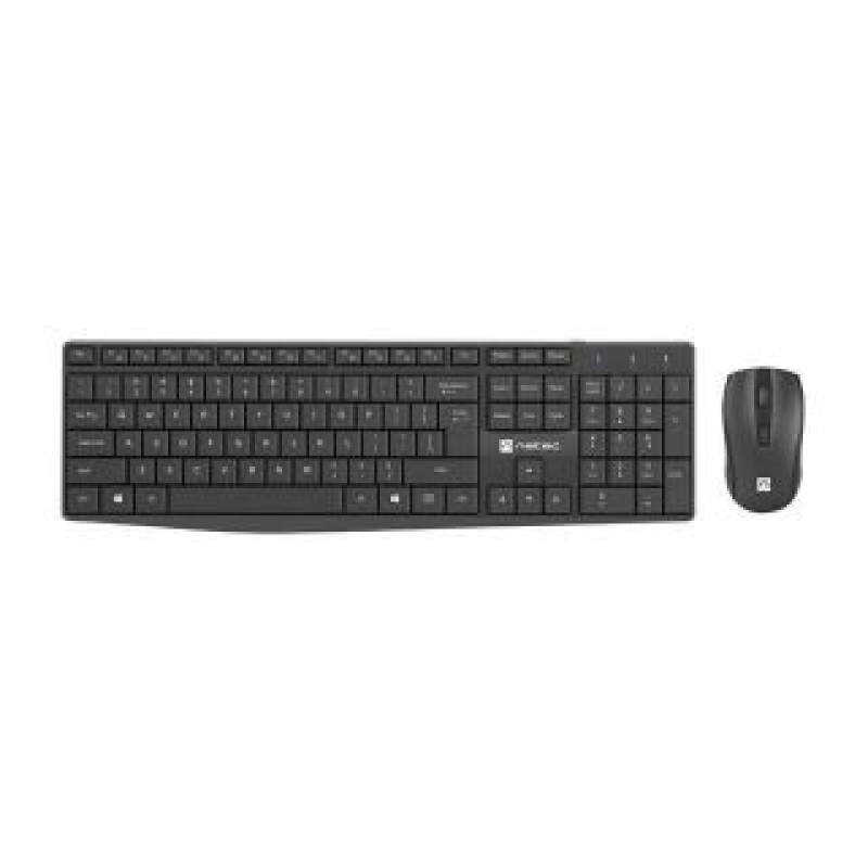 Natec Datora tastatūra Natec  Keyboard and Mouse   Squid 2in1 Bundle Keyboard and Mouse Set, Wireless, US, Black