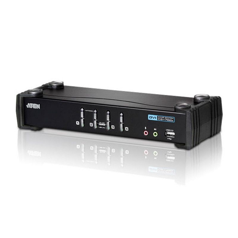 Aten Serveru  - Citi piederumi Aten  4-Port USB DVI/Audio KVMP Switch  4-Port USB DVI/Audio KVMP  Switc