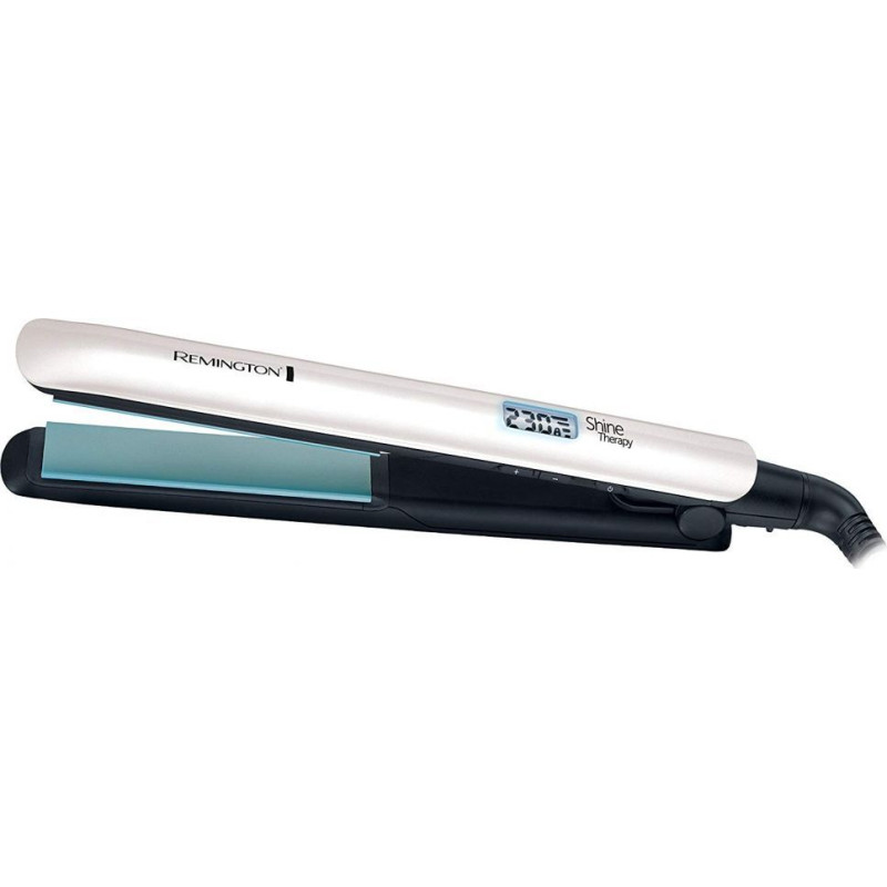 Remington Matu taisnotājs Remington  Hair Straightener S8500 Shine Therapy Ceramic heating system, Display Yes, Temperature (max) 230 °C, Number of heating levels 9, Silver