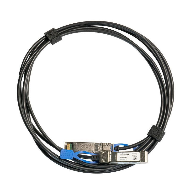 Mikrotik Serveru  - Citi piederumi Mikrotik  25GBase Direct Attach Cable XS+DA0001 SFP/SFP+/SFP28, Maximum transfer distance 1 m, Supports SFP 1G/SFP+ 10G/25G SFP28, 25 Gbit/s