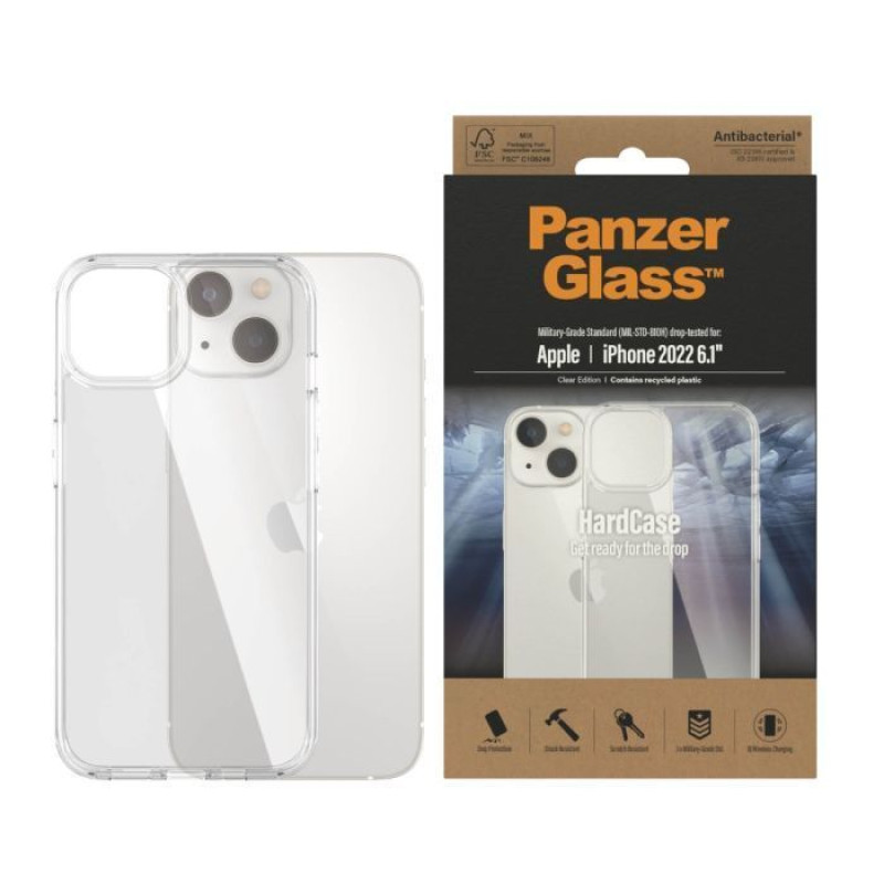 Panzerglass Aizmugurējais vāciņš PanzerGlass - HardCase Apple, iPhone 14/13, Clear