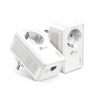 Tp-Link Rūteris TP-Link  AV1000 Gigabit Passthrough Powerline Starter Kit TL-PA7017P KIT 10/100/1000 Mbit/s, Ethernet LAN (RJ-45) ports 1, No Wi-Fi, Extra socket