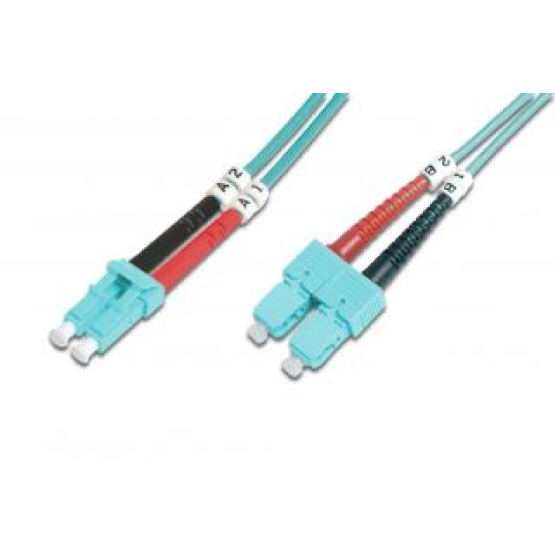 Digitus Kabelis Digitus  FO Patch Cord, Duplex, LC to LC SC MM OM3 50/125 µ, 2 m