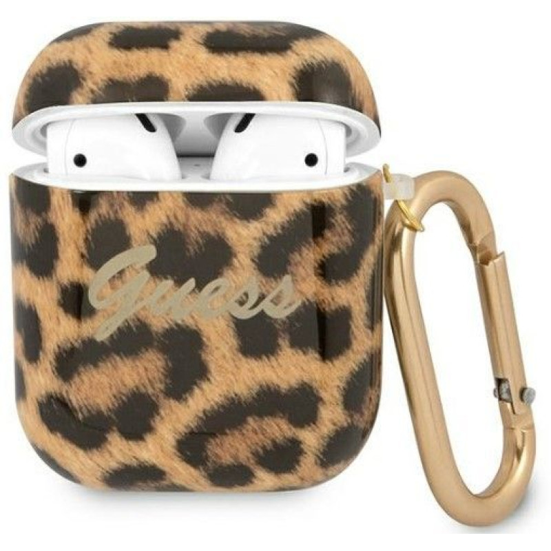 Guess Maciņš austiņām Guess Apple AirPods 1/2 Leopard Collection