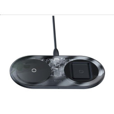 Baseus Bezvadu lādētājs Baseus  WXJK-A01 Simple 2in1 Wireless Charger 18W