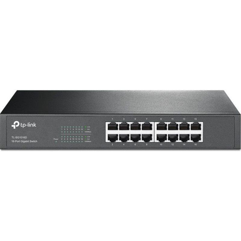 Tp-Link Serveru  - Citi piederumi TP-Link  Switch 	TL-SG1016D Unmanaged, Desktop/Rackmountable, 10/100 Mbps (RJ-45) ports quantity 16
