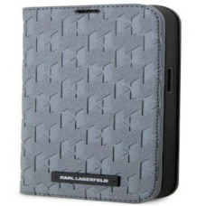 Karl Lagerfeld Atveramie maciņi Karl Lagerfeld Apple iPhone 14 Pro Max 6.7 Saffiano Monogram bookcase Silver