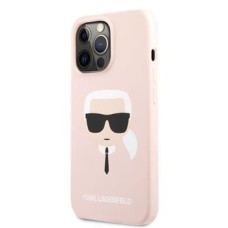 Karl Lagerfeld Aizmugurējais vāciņš Karl Lagerfeld Apple iPhone 13 Pro Liquid Silicone Karl Head Case Pink
