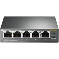 Tp-Link Nevadāms centrmezgls TP-Link  Switch||Desktop/pedestal|5x10Base-T / 100Base-TX|PoE ports 4|TL-SF1005P