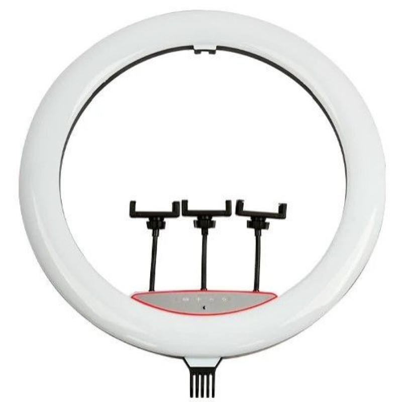 Visional Selfie nūja Visional  RL120 LED ring light 50W 5500Lm 480 LED diam.56cm, floor stand 200cm, 3x phone holders