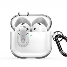 Dux Ducis Maciņš austiņām Dux Ducis Apple AirPods 4 PECL Series PC+TPU Cover with Hook Clear