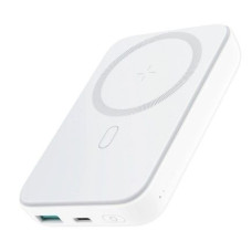 Joyroom Ārējais akumulators Joyroom  JR-W020 20W Mini magnetic wireless power bank 10000mAh White with USB to Type-C 0.25m Cable White