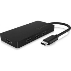 Raidsonic Rūteris Raidsonic  4-port hub with USB Type-C interface and PD port  IB-HUB1429-CPD Black