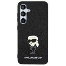 Karl Lagerfeld Aizmugurējais vāciņš Karl Lagerfeld Samsung Galaxy A35 hardcase Fixed Glitter Ikonik Logo Metal Pin Black