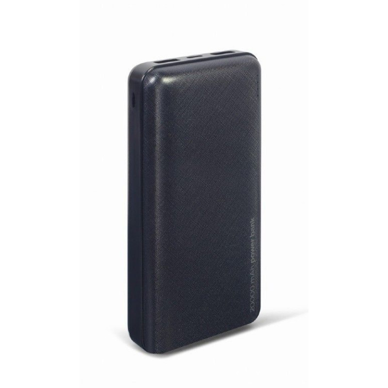 Gembird Ārējais akumulators Gembird  Power Bank PB20-02 20000 mAh, Black, 12 W
