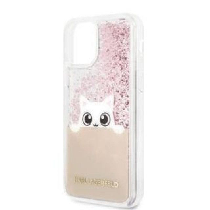 Guess Aizmugurējais vāciņš Guess Apple iPhone 11 Pro Glitter Peek and Boo Cover Pink