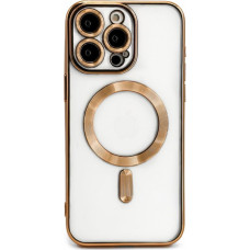 Ilike Aizmugurējais vāciņš iLike Apple iPhone 15 Pro Electroplate TPU Case with MagSafe Transparent Gold
