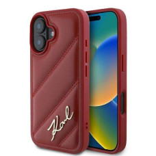 Karl Lagerfeld Aizmugurējais vāciņš Karl Lagerfeld Apple iPhone 16 hardcase Quilted Signature Red
