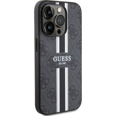 Guess Aizmugurējais vāciņš Guess Apple iPhone 15 Pro Case Cover 4G Printed Stripes Black