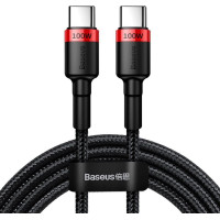 Baseus Kabelis Baseus  Baseus CATKLF-AL91 USB-C - USB-C PD QC cable 100W 5A 480Mb/s 2m - black and red