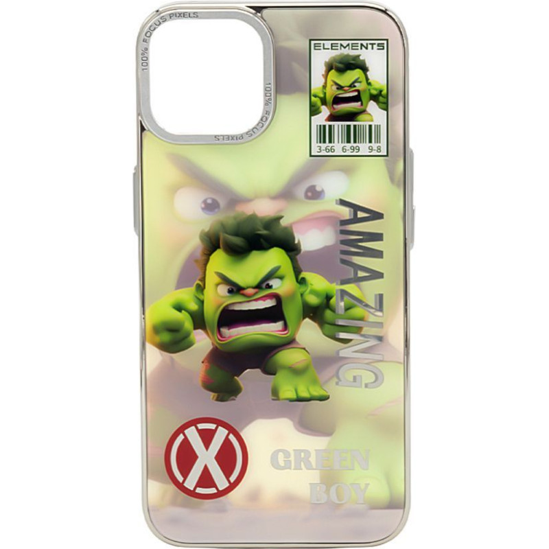 Ilike Aizmugurējais vāciņš iLike Apple iPhone 13 PC Silicone Case Green Boy