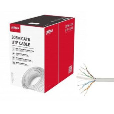 Dahua Nevadāms centrmezgls DAHUA  CABLE CAT6 UTP 305M WHITE/PFM920I-6UN-C