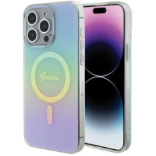 Guess Aizmugurējais vāciņš Guess Apple iPhone 15 Pro HC IML MAGSAFE IRIDESCENT Turquoise