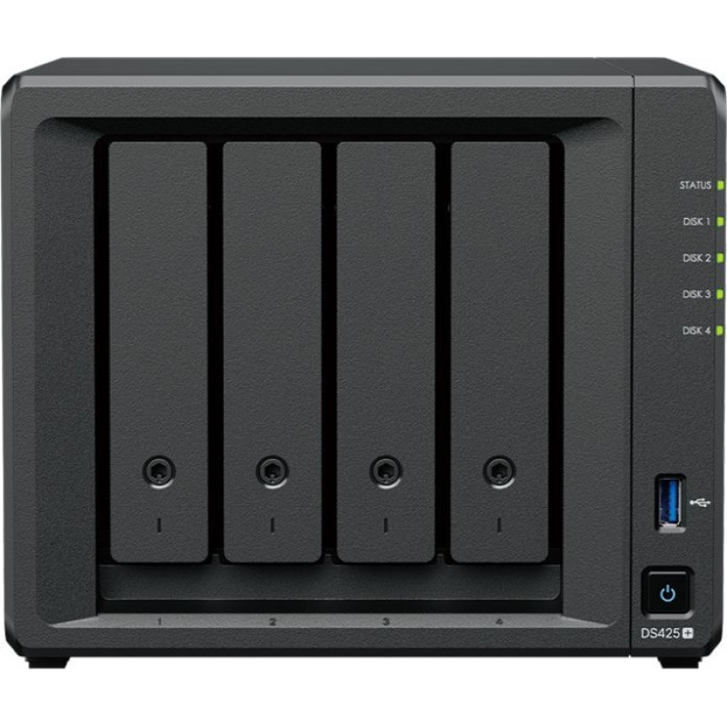 Synology Zibatmiņa Synology  DiskStation | DS425+ | Intel Celeron | J4125 | Processor frequency 2.0 GHz | 2 GB | DDR4 | Black