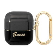 Guess Maciņš austiņām Guess Apple AirPods 1/2 Translucent Case Black