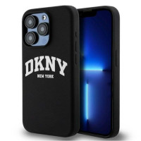 Dkny Aizmugurējais vāciņš DKNY Apple iPhone 14 Pro 6.1 hardcase Liquid Silicone White Printed Logo MagSafe Black